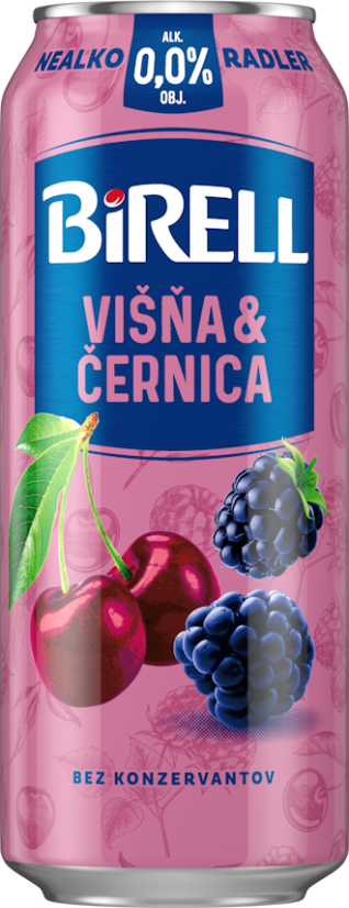 Birell 0,0% Vitality višňa černica 500ml