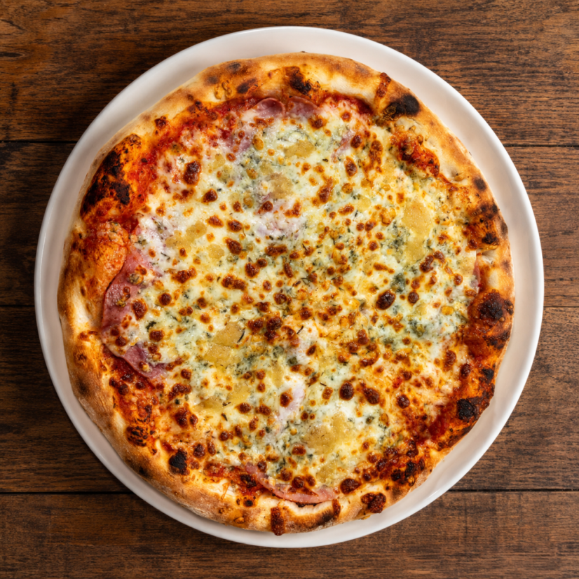 17. MESSINA (rajčinový základ, mozzarella, šunka, niva, cesnak) 17. MESSINA (rajčinový základ, mozzarella, šunka, niva, cesnak)